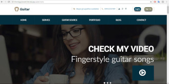 The application uses bootstrap's theme